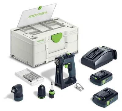 Image de Perceuse-visseuse 18V CXS 18 C 3,0-SET + 2 batteries 3Ah + chargeur + coffret Systainer SYS3 - FESTOOL - 576884