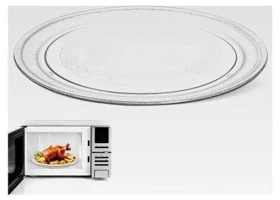 Produktbild von Glas-Drehteller für Mikrowelle 25,5 cm Flach Ersatzplatte Spülmaschinenfest