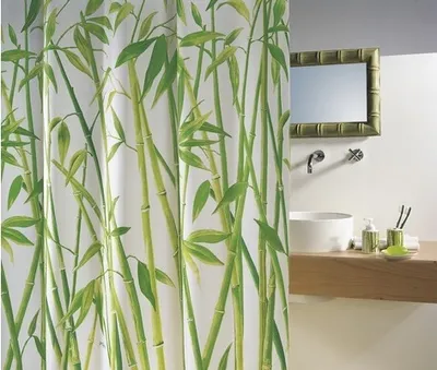 Obrázek produktu pro Sprchový závěs spirella bambusový textil 120 x 200 cm