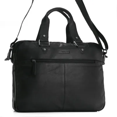 Produktbild von Bellugio Laptoptasche Herren Leder Schwarz Elegant