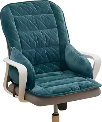 Obrázok produktu pre Vankúš na kancelársku stoličku Tavien - Ergonomický vankúš na chrbát - Univerzálny - Tmavo zelený