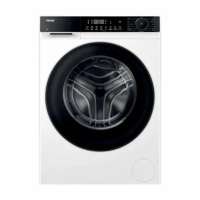 Produktbild von Haier HWD120-BP14357U1, Frontlader, Freistehend, Weiß, Links, Schwarz, Schwarz
