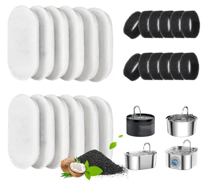 Productafbeelding van Kattenfonteinfilter, 24 stuks kattenfonteinfilters, vervangingsfilters voor kattenfonteinen
