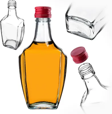 Produktbild von KADAX Glasflasche für Tinktur 250ml mit rotem Verschluss 1St.