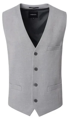 Produktbild von VENTI Herren Anzugweste FORMAL V-Neck Polyestermix Silber 62