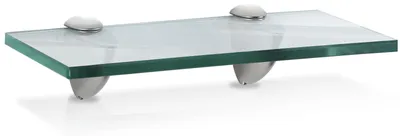 Zdjęcie produktu dla Półka ścienna szklana Peviasot, 30 x 10 x 0,8 cm, szklana półka z przezroczystego szkła z uchwytami, półka do łazienki, półka wisząca