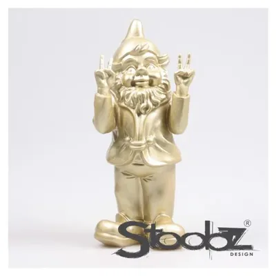 Obrázek produktu pro Stoobz Design Stoobz Gnom Peace Gold 13x11x31cm