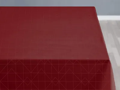 Tischdecke aus Baumwolle, rot, 140 x 270 cm