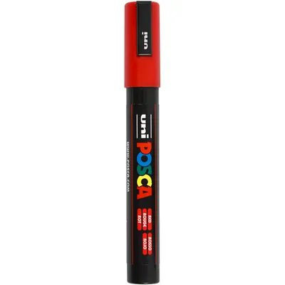 Produktbild von Uni-Ball uni POSCA PC-5M, Schwarz, Rot