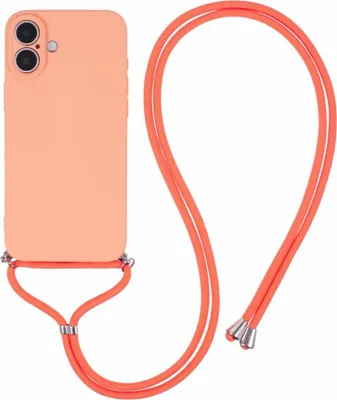 Produktbild von iPhone 16 Hülle - Coverup Colour TPU Back Cover mit Handykette - Peach