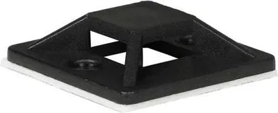 Immagine prodotto di Lanview Fascette autoadesive 25 mm x 25 mm 50 pezzi nero