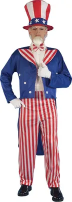 Produktbild von Bristol Novelty Herren Kostüm Uncle Sam BN2115 (Einheitsgröße) (Blau/Rot/Weiß)