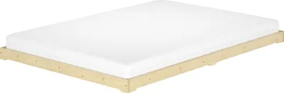 Produktbild von Futonbett bodenbett extra niedriges Studentenbett 140x200 Fichte Tanne geölt V-60.47-14Rollrost und Matratze inkl.