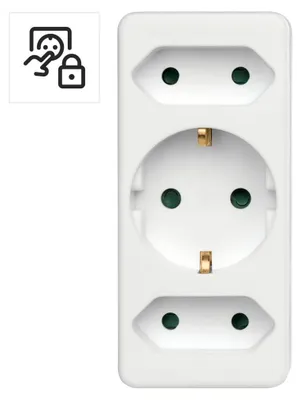 Produktbild von Hama Steckdosenadapter, 3-fach, Weiß