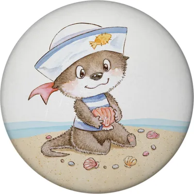 Produktbild von Ottfried der Otter Magnet rund