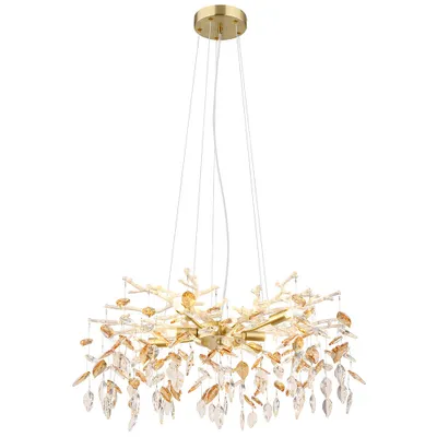 Produktbild von Pendelleuchte, Kronleuchter, Gold, Glaskristalle, D 61 cm