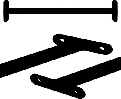 Produktbild von Schwarzer Metall-Klimmzugstange für Garten 125 cm