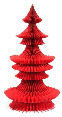 Only Natural – Wabenpapier-Weihnachtsbaum – Rot – 210 cm – Ansicht 1