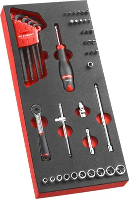 Productafbeelding van Facom Modulaire steeksleutelset 1/4 inch, type R.161B, 46-delig