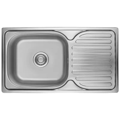 Produktbild von Edelstahl 1 Becken Küchenspüle Aufsatzspüle Spüle Spülbecken mit Abtropffläche