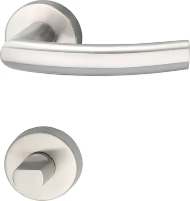 Produktbild von MARCHESI Drückergarnitur RIGA - auf Rosette WC, 38 - 45, Edelstahl matt