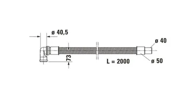 Produktbild von Duravit Ab- und Überlaufgarnitur Quadroval 792208, chrom, 792208000001000