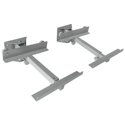 Produktbild von 2 x Universal Boxen Halterung - schwenkbar neigbar kippbar - bis 15 kg - für Lautsprecher Heimkino Studio - silber-grau Modell: BH2SK