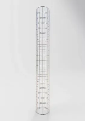Obrázek produktu pro Gabionový sloup, kulatý, žárově zinkovaný, průměr 27 cm, výška 200 cm, MW 5 cm x 10 cm