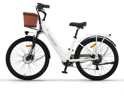Zdjęcie produktu dla Rower elektryczny CYSUM X-City 250W 48V10.4Ah 26" Opony - Biały