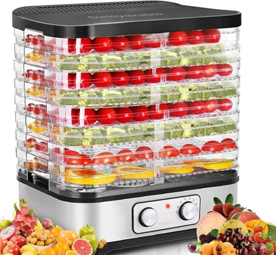 Produktbild von COOCHEER Dörrautomat Dörrapparat für Obst und Gemüse,Lebensmitteltrockner, 400W