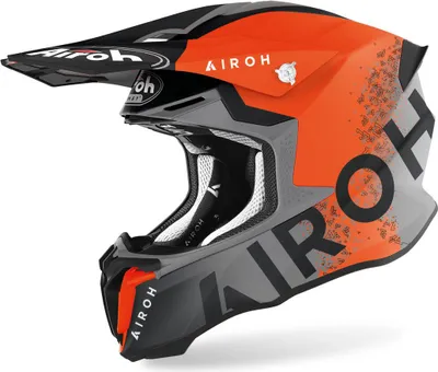 Produktbild von Airoh Twist 2.0 Bit Motocross Helm, grau/orange, S  (55/56)