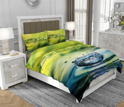 Produktbild von Bettwäsche 140x200 cm + 2x70x80 cm, 3-teilig, 100% Baumwolle, Satin, Reißverschluss, Bunt - SOVIO | So.0269