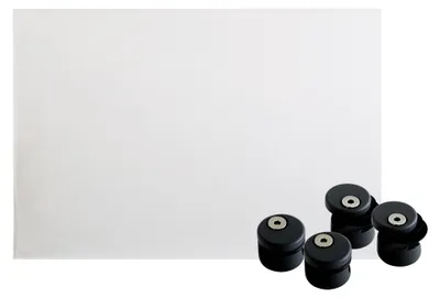 Immagine prodotto di Piastra di protezione per guardrail, set da 4 supporti di fissaggio, colore bianco