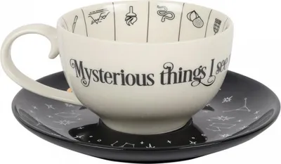 Produktbild von Wahrsage Teetasse mit Unterteller als Geschenkartikel für deine Lieblingshexe