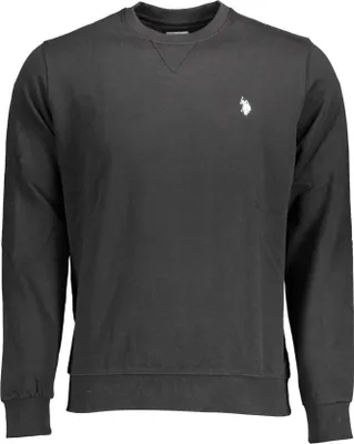 Produktbild von Herren Langarm-Sweatshirt Schwarz mit Applikation & Stickerei