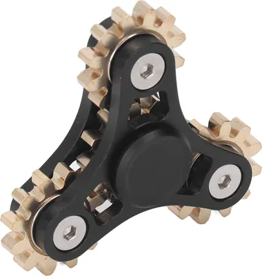 Produktbild von 4 Gänge Fidget Bearing Spielzeug Stressreduzierer Angstspiel Messing für Kinder Erwachsene Schwarz