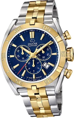Produktbild von Jaguar Edelstahl Herren Uhr Chronograph Elegant Luxus silber gold Executive D2UJ855/A