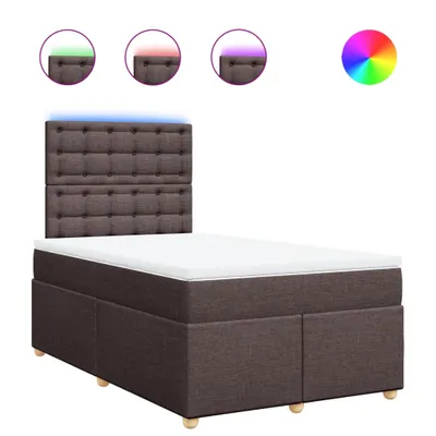 Produktbild von Boxspringbett mit Matratze Dunkelbraun 120x200 cm Stoff