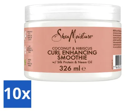 Zdjęcie produktu dla 10 x Maska do włosów kręconych SheaMoisture Coconut & Hibiscus, 326 ml - Opakowanie ekonomiczne - 10 sztuk
