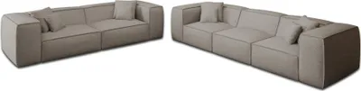 Produktbild von Bouclé 4-3-Sitzer Sofa Set Arelia Sand