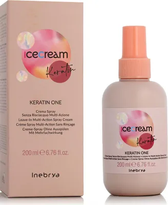 Zdjęcie produktu dla Inebrya Ice Cream Keratin Keratin One Leave-In Multi-Action Spray Cream 200 ml