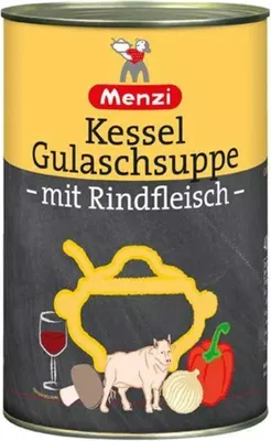 Produktbild von Menzi Kessel Gulaschsuppe mit Rindfleisch, 4200g