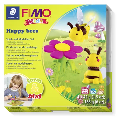 Immagine prodotto di FIMO 8034 27 LY FIMO kids Modellier-Set Form & Play "Happy bees", livello 3