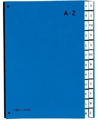 Obrázek produktu pro Stolní pořadače Pagna 24 přihrádek - A4 - Karton - Modrý - Na výšku - 340 mm - 35 mm