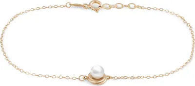 Produktbild von SuzanGold Purity Armband Echtgold Armband mit Perlen-Anhänger