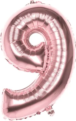 Produktbild von Folienballon 9 rosegold 86 cm