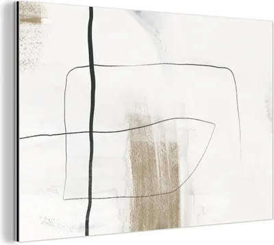 Obrázok produktu pre Nástenná dekorácia Kovový kovový obraz Wall Art 150x100cm Farba - čierna - biela Muchowow Hliníkové obrazy