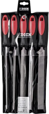 Zdjęcie produktu dla Dick Feilensatz 5tlg. 200 mm Werkstattfeilen für Stahl, Eisen, NE-Metall Hieb 2