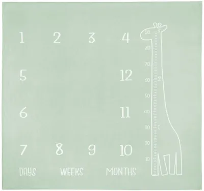 Obrázok produktu pre Múselinová fotopodložka Sensillo - Giraffe, Mint, 120 x 120 cm