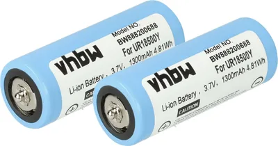Produktbild von vhbw 2x Akku kompatibel mit Braun Xpressive 7681 (5375), 7281 (5377), 7781 (5375, 5377) Rasierer (1300 mAh, 3,7 V, Li-Ion)